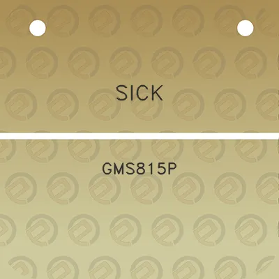 sick-gms815p