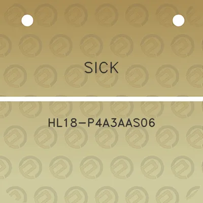 sick-hl18-p4a3aas06