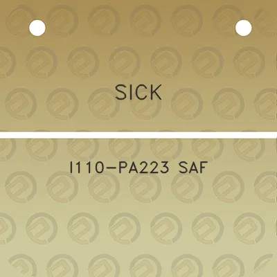 sick-i110-pa223-saf