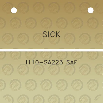 sick-i110-sa223-saf