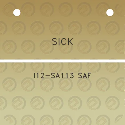 sick-i12-sa113-saf