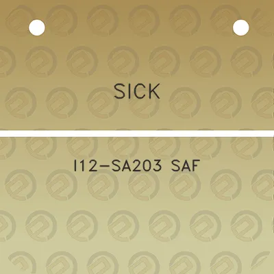 sick-i12-sa203-saf