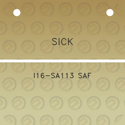 sick-i16-sa113-saf