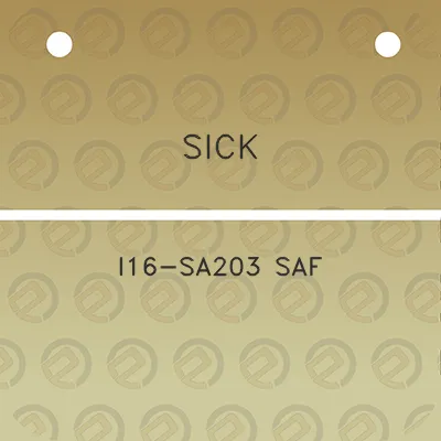 sick-i16-sa203-saf