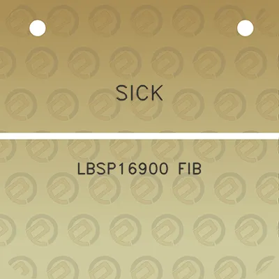 sick-lbsp16900-fib