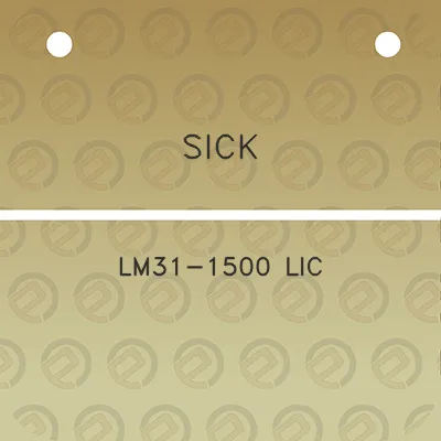 sick-lm31-1500-lic