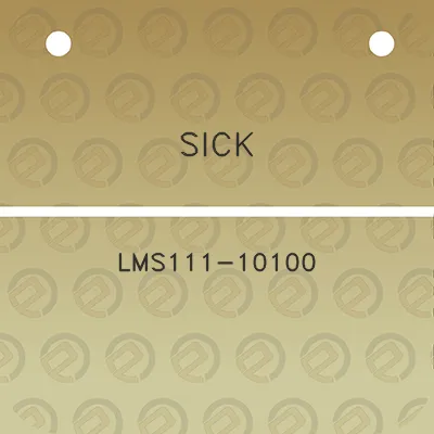 sick-lms111-10100