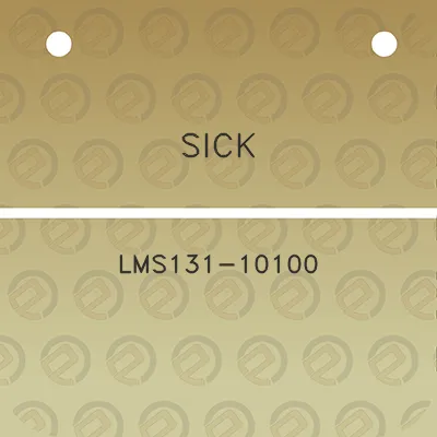 sick-lms131-10100