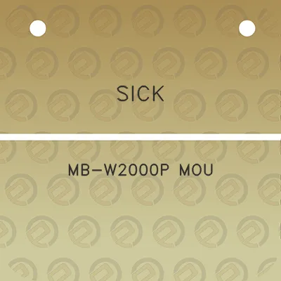 sick-mb-w2000p-mou