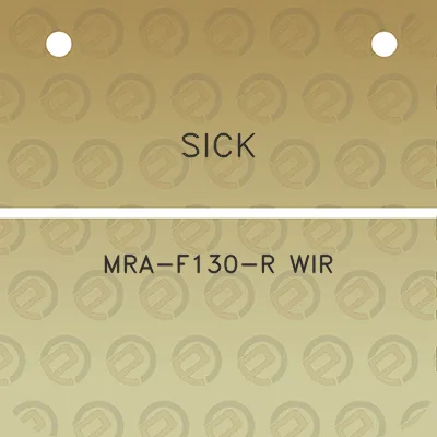 sick-mra-f130-r-wir