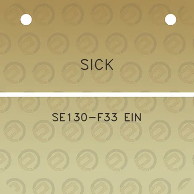 sick-se130-f33-ein