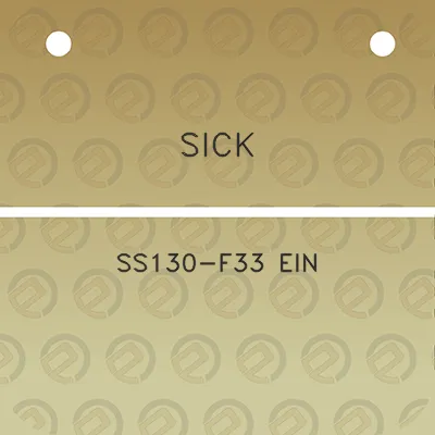 sick-ss130-f33-ein