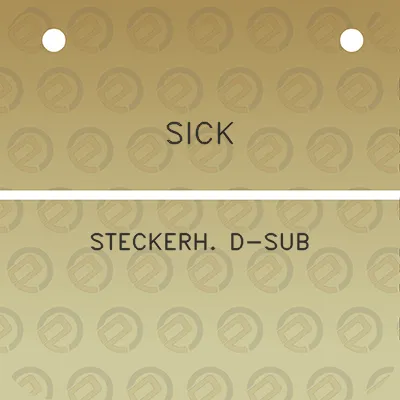 sick-steckerh-d-sub