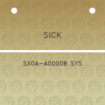 sick-sx0a-a0000b-sys