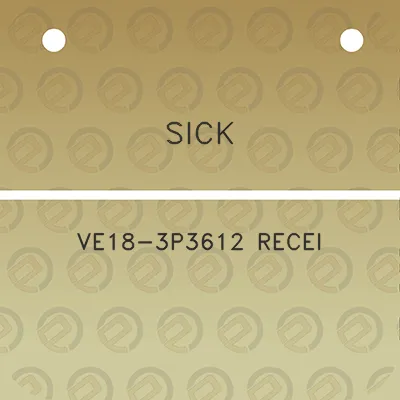 sick-ve18-3p3612-recei