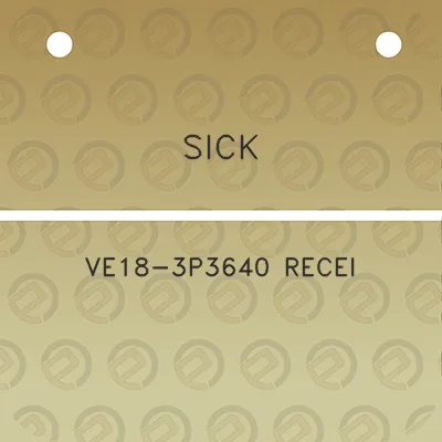 sick-ve18-3p3640-recei