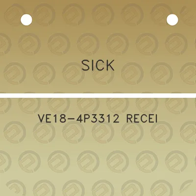 sick-ve18-4p3312-recei