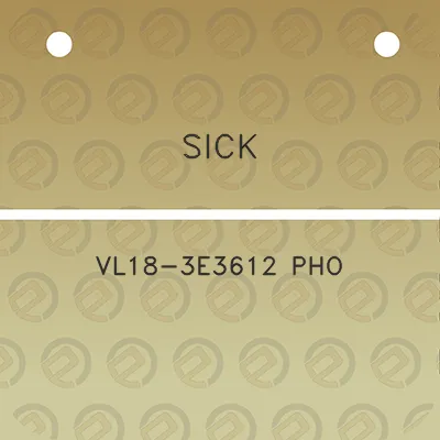 sick-vl18-3e3612-pho