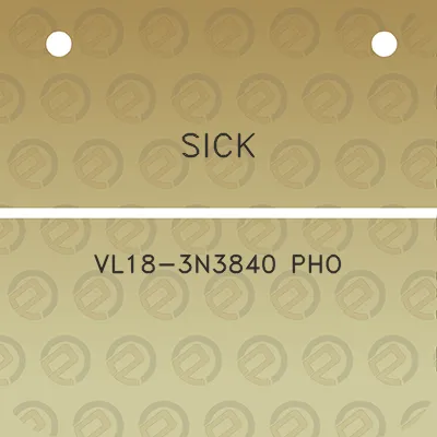 sick-vl18-3n3840-pho