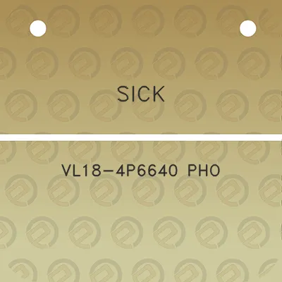 sick-vl18-4p6640-pho