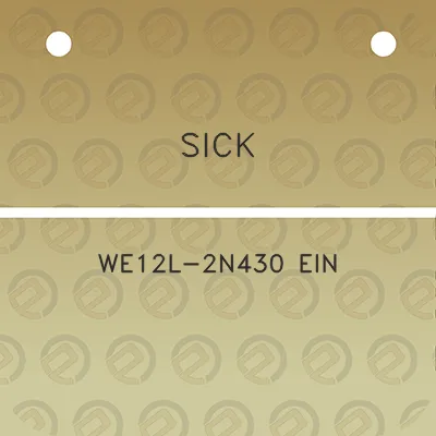 sick-we12l-2n430-ein