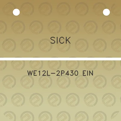 sick-we12l-2p430-ein