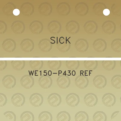 sick-we150-p430-ref