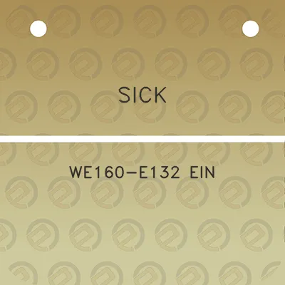 sick-we160-e132-ein