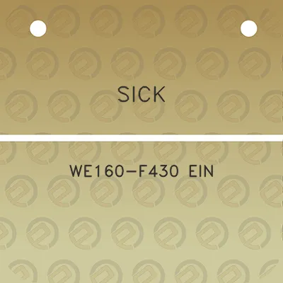 sick-we160-f430-ein