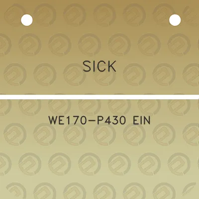 sick-we170-p430-ein