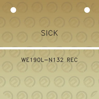 sick-we190l-n132-rec