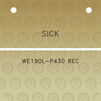 sick-we190l-p430-rec