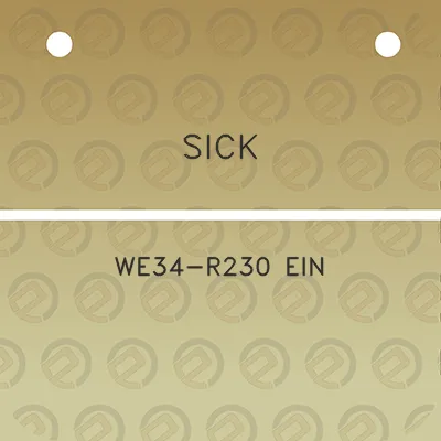 sick-we34-r230-ein