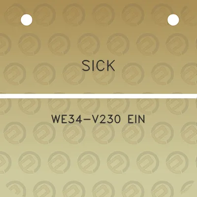 sick-we34-v230-ein