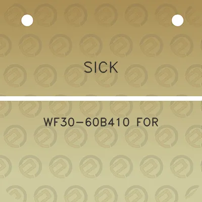 sick-wf30-60b410-for