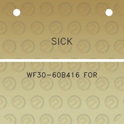 sick-wf30-60b416-for