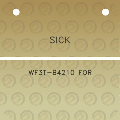 sick-wf3t-b4210-for