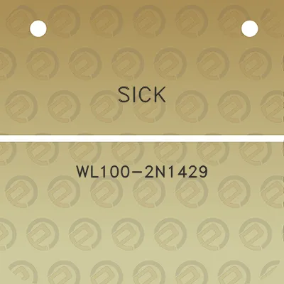 sick-wl100-2n1429