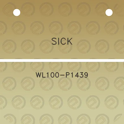 sick-wl100-p1439