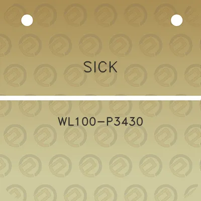 sick-wl100-p3430