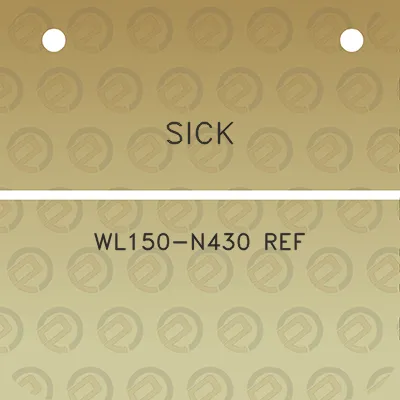 sick-wl150-n430-ref