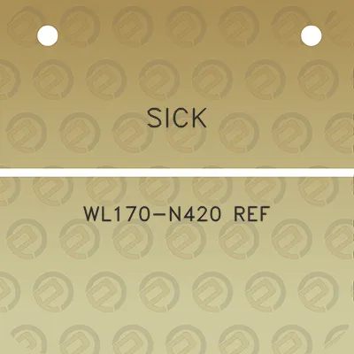 sick-wl170-n420-ref