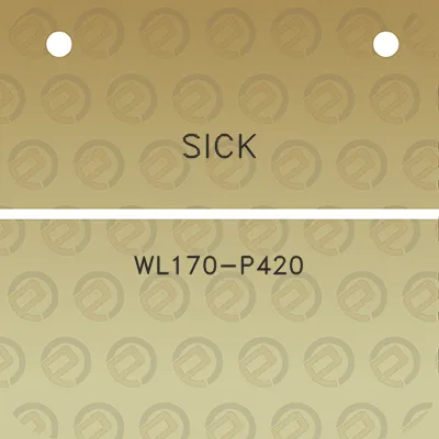 sick-wl170-p420