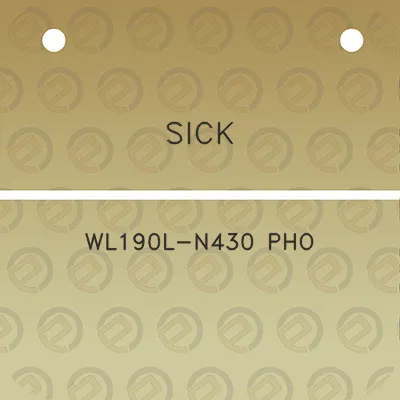 sick-wl190l-n430-pho