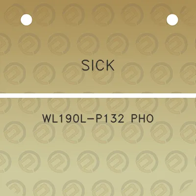 sick-wl190l-p132-pho