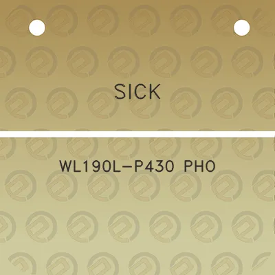 sick-wl190l-p430-pho