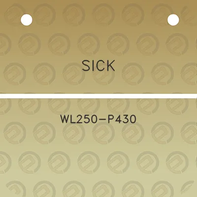 sick-wl250-p430