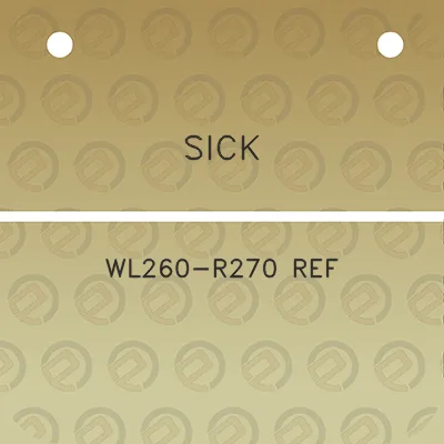 sick-wl260-r270-ref