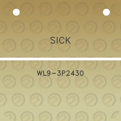 sick-wl9-3p2430