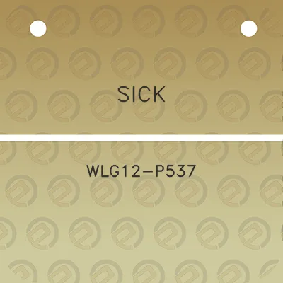 sick-wlg12-p537